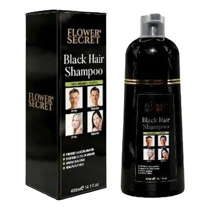 Shampoo Matizante Negro Para El Cabello 400 Ml Flower Secret