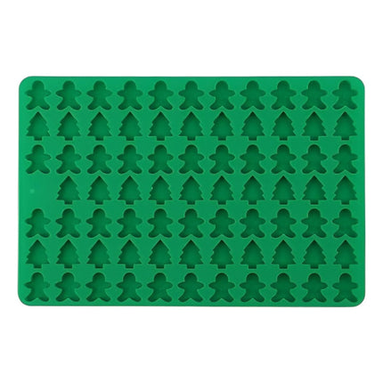 Moldes Chocolate Molde Silicona Navidad Arbol Jengibre 76cav