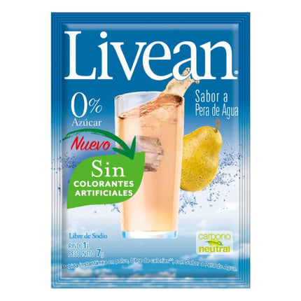 Jugo en Polvo Libre de Azúcar Pera de Agua 7g Sobre, 1 Un