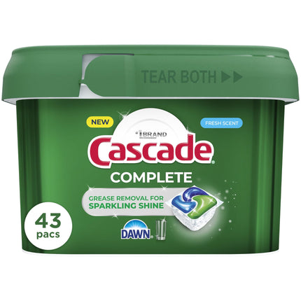 Detergente para lavavajillas en cápsulas Cascade Complete Action, 43 unidades