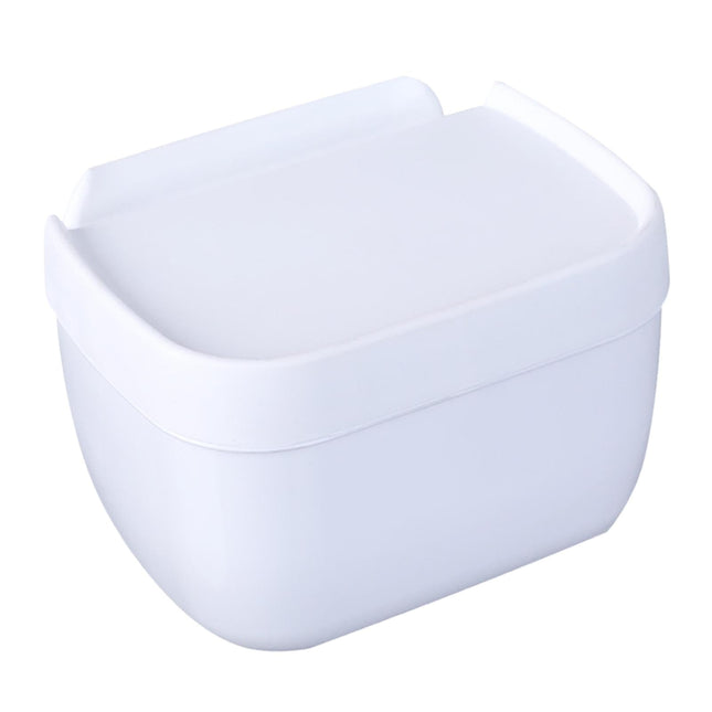 Soporte De Papel Higiénico Montado En La Pared Con Estante Impermeable Para Baño Cocina Blanco