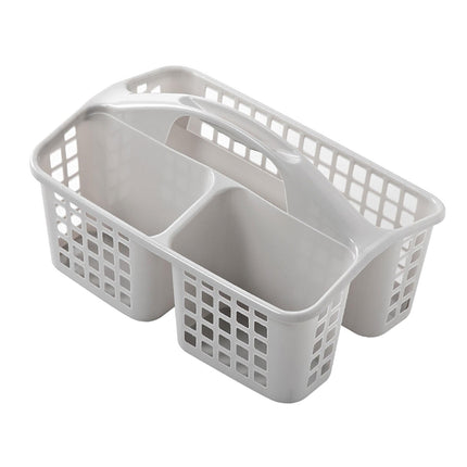 Ducha Portátil Caddy Cesta Suministros De Limpieza Cubo 3 Compartimentos Divididos Gris