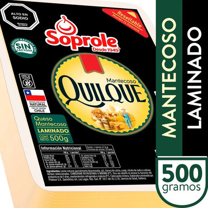 Queso Mantecoso Quilque Envasado Laminado 500 g - Soprole | Apishop