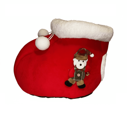Cama Mascota Bota Oso Color Rojo