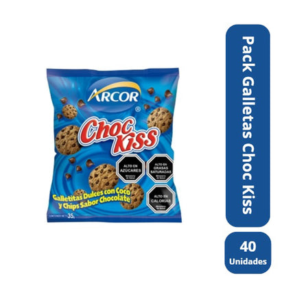 Pack 40 unidades Galletas Colación Chockiss 35gr C/u