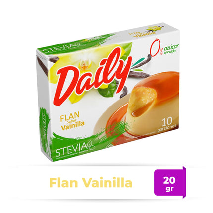 Flan Diet Sabor Vainilla Caja, 20 g - Daily | Apishop