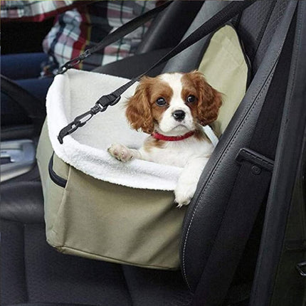 Asiento De Mascota Para Auto con Felpa Polar para invierno