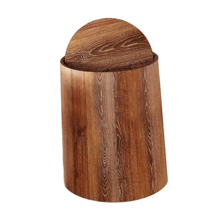 Papelera De Imitación De Madera Con Tapa Abatible Para El Hogar, Dormitorio, Oficina M