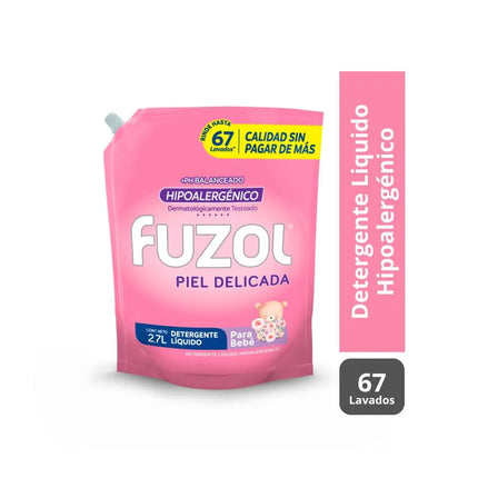 Detergente Líquido Fuzol Hipoalergénico Doypack 2700 ml - Fuzol | Apishop