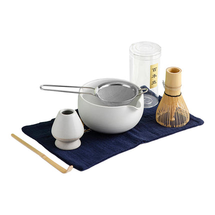 Juego De Té Matcha Japonés De 6x, Cuenco De Cerámica Matcha Para Casa De Té, Restaurante, Hogar, Blanco