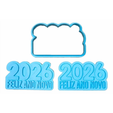Cortador de Galletas 2026 - Feliz año nuevo