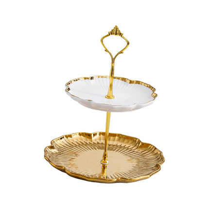 Estante Para Tartas, Plato Para Dulces, Plato De Frutas, Soporte Para Repostería Para Fiesta Comercial, Cumpleaños, B, Dorado