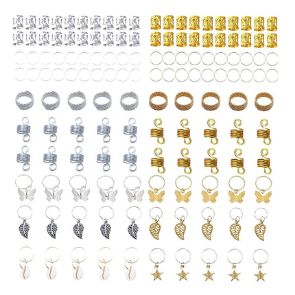 140 piezas de abalorios para trenzas de cabello, accesorios para , múltiples s, retro, anillos clásicos para trenzas de cabello,