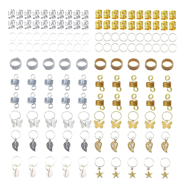 140 piezas de abalorios para trenzas de cabello, accesorios para , múltiples s, retro, anillos clásicos para trenzas de cabello,