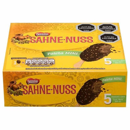 Helado Paleta Chocolate Mini Caja, 5 Un x 60 ml - Sahne Nuss | Apishop
