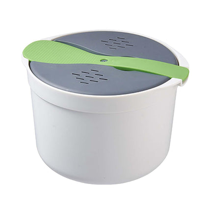 Olla Al Vapor Para Microondas, Olla Arrocera Multifuncional Para Arroz, Ramen, Quinua, Verde