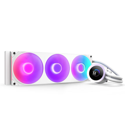Refrigeración líquida para CPU NZXT Kraken Plus 360 RGB, 360 mm, blanca