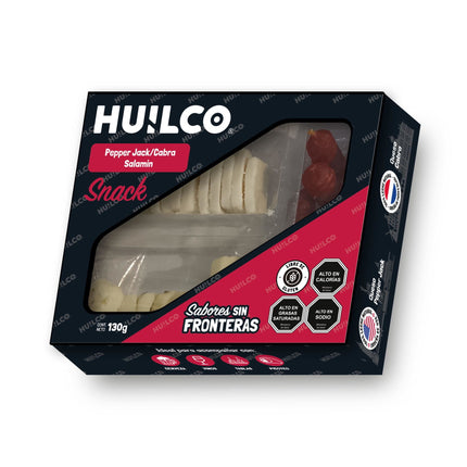 Queso Pepper Jack y Cabra Salamín Caja, 130 G
