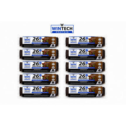 Pack 10 WinTech:  Pack Chocolate Max.Caja de 10 Barras con 26g Proteína