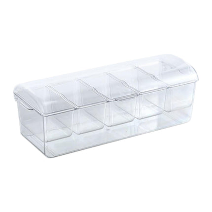 Bandeja Para Servir Condimentos Refrigerados, 5 Secciones Para Recepciones De Bodas, Carnes, Quesos