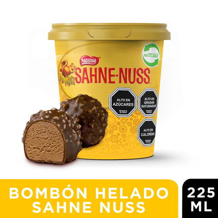Helado Bombón Sabor Chocolate y Almendras con Cobertura de Chocolate Pote, 225 ml - Sahne Nuss | Apishop