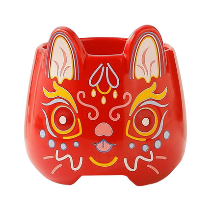 Tazas De Café Con Forma De Conejo, Tazas De Porcelana De Oficina De Yogur De Leche, 450ml, Rojo