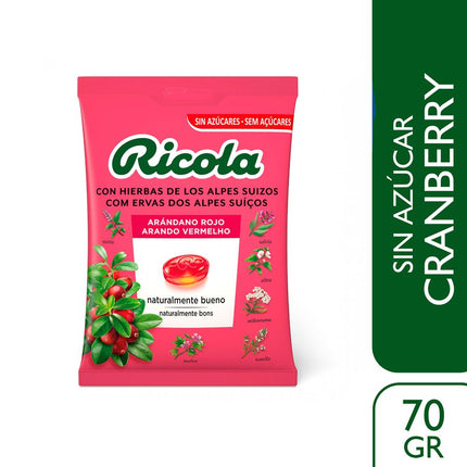Caramelo Ricola Sabor Cranberry 70 g - Ricola | Apishop