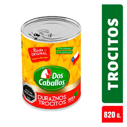 Duraznos en Trocitos Dos Caballos 820 g - Dos Caballos | Apishop