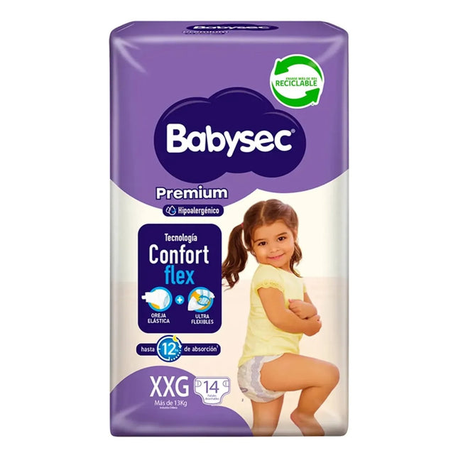 Pañales de Bebé Babysec Premium XXG
