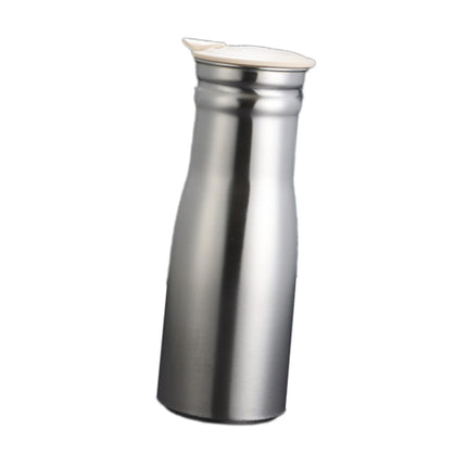 Jarra De Agua De Acero Inoxidable Con Tapa Blanca Y Soporte Ancho Para El Hogar