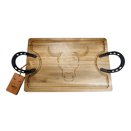 Tabla Para Picar Carne Picadillos Madera Premium Wayu Large Color Marrón Liso