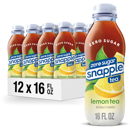 Té helado Beverage Snapple sin azúcar y limón, 473 ml, paquete de 12