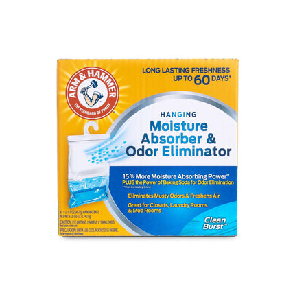 Brazo absorbente de humedad y martillo para colgar, 480 ml, paquete de 6 unidades, Clean Burst