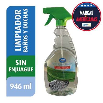 Limpiador de Baños y Duchas Sin Enjuague Líquido Botella, 946 ml