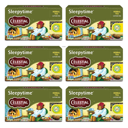Té de hierbas Celestial Seasonings Sleepytime sin cafeína, paquete de 6