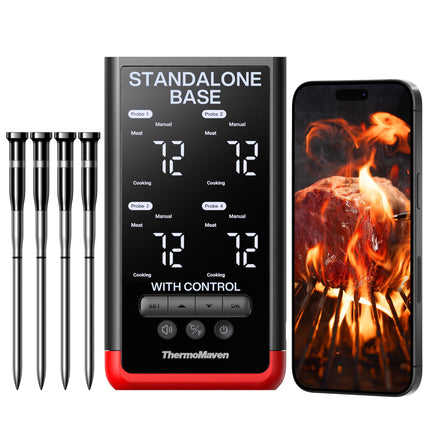 Termómetro inalámbrico para carne ThermoMaven Smart Bluetooth de 4 sondas