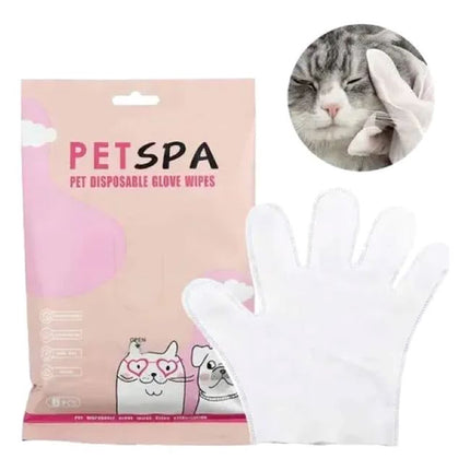 Guantes Desechables De 6 Piezas Para Mascotas Gato Perro Blanco