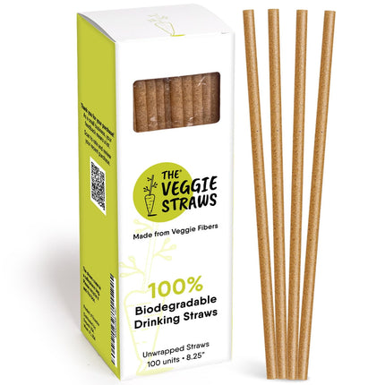 Pajitas biodegradables The Veggie Straws, 100 unidades