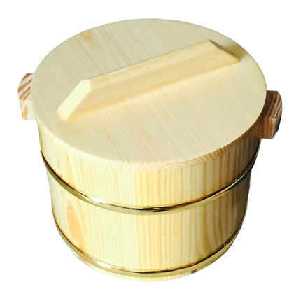 Cubo De Arroz Japonés, Bandeja Redonda Multiusos, Barril De Madera Para Sushi, Para Cocina, 18cm A