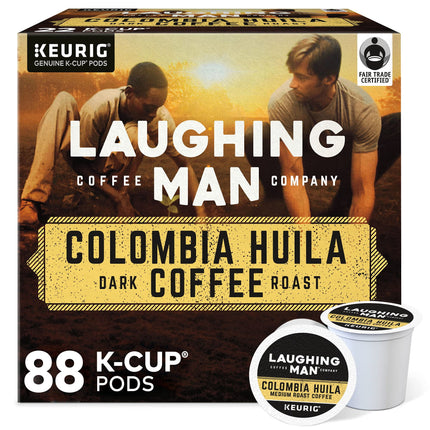Café Laughing Man Colombia Huila Dark Roast K-Cup 88 unidades