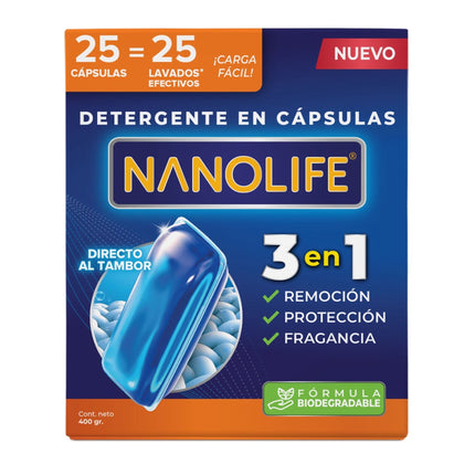 Detergente en capsulas - fórmula 3 en 1, 400 g