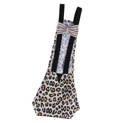 Mascota Ganso Pollo Pato Aves De Corral Reutilizable Tela Suave Pañal Estampado Leopardo