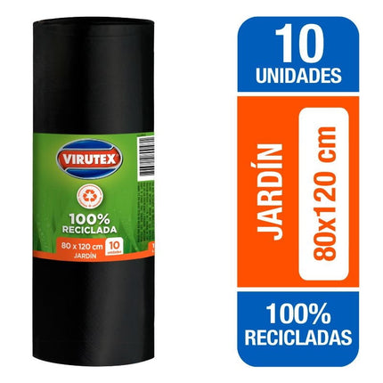 Bolsa de Basura Grande Jardín 80x120 cm, 10 Un
