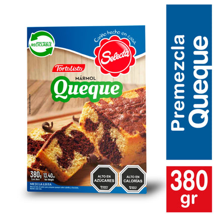 Premezcla Tortalista Queque Mármol Caja, 380 g