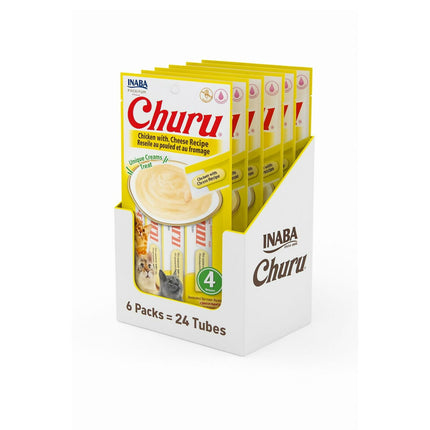 Churu Cat Pollo y Queso 14g x4 | Pack 6 Unidades