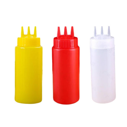 3x Botella De Ketchup Prensa Contenedor Prensa Botella De Salsa Para Condimentos 360ml
