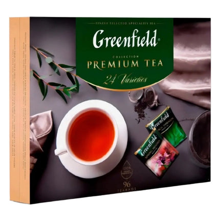 Té Greenfield, estuche de regalo 24 variedades, 96 sobres