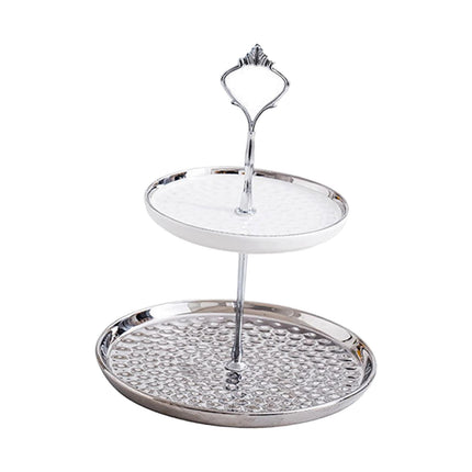 Estante Para Tartas, Plato Para Dulces, Plato De Frutas, Soporte Para Repostería Para Fiesta Comercial, Cumpleaños, A Plata