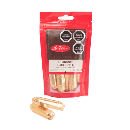 Caja De Bombones De Chocolate Gaufrette 100g La Ibérica