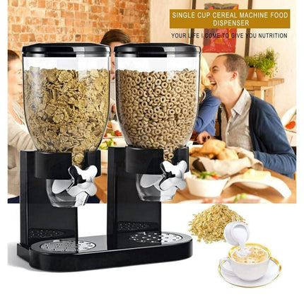 Dispensador De Cereal Doble Dispensador Hermetico negro